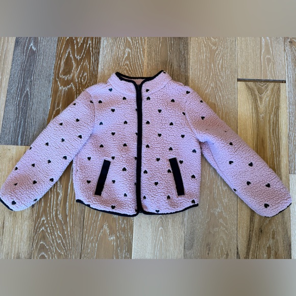 Cat & Jack Other - Cat and jack pink and black heart coat